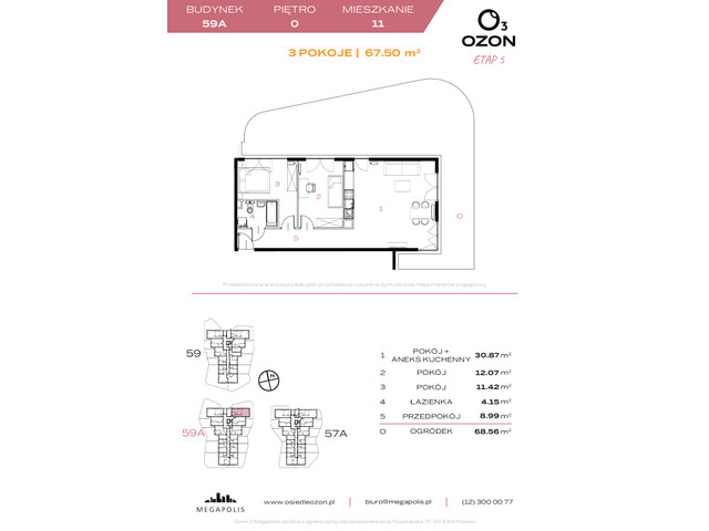 Mieszkanie w inwestycji Osiedle Ozon, symbol 59A.11 » nportal.pl