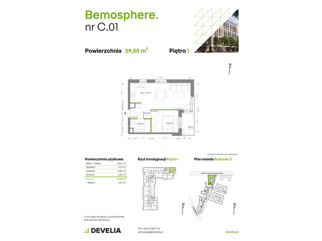 Mieszkanie w inwestycji Bemosphere, symbol C/001 » nportal.pl