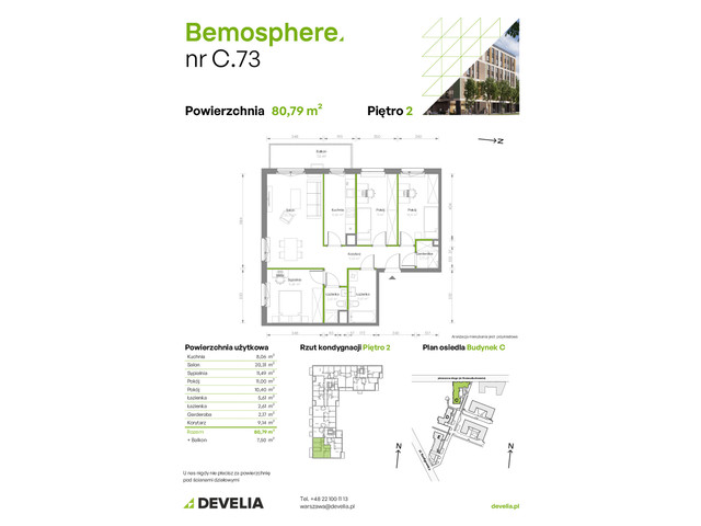 Mieszkanie w inwestycji Bemosphere, symbol C/073 » nportal.pl