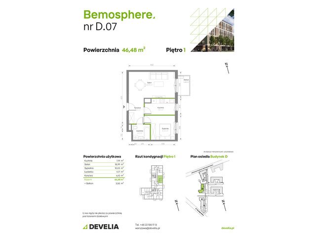 Mieszkanie w inwestycji Bemosphere, symbol D/007 » nportal.pl