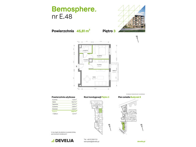 Mieszkanie w inwestycji Bemosphere, symbol E/048 » nportal.pl