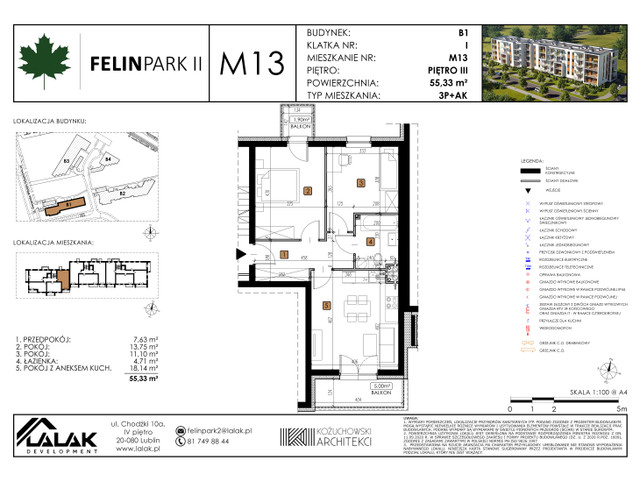 Mieszkanie w inwestycji Felin Park II, symbol B1_M13/I » nportal.pl