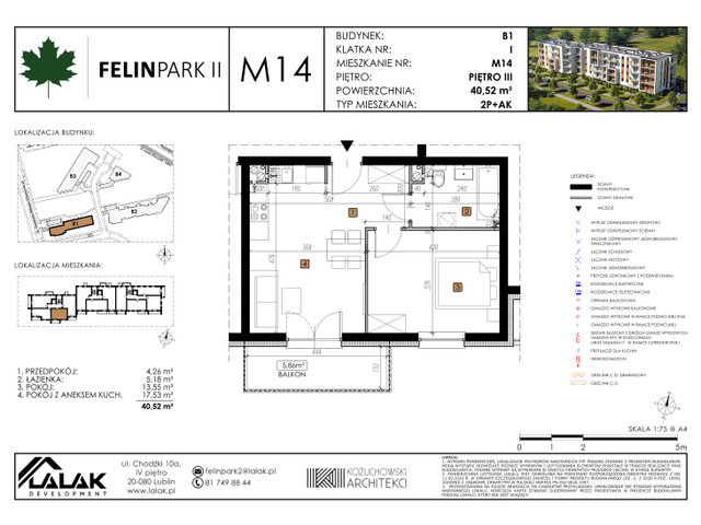 Mieszkanie w inwestycji Felin Park II, budynek Rezerwacja, symbol B1_M14/I » nportal.pl
