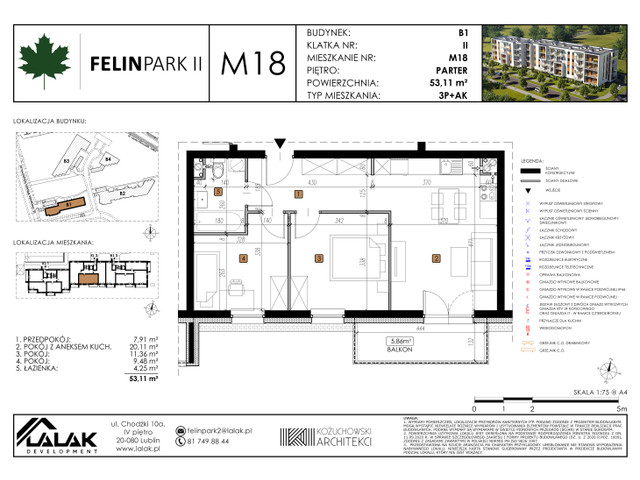 Mieszkanie w inwestycji Felin Park II, budynek Promocja, symbol B1_M18/P » nportal.pl