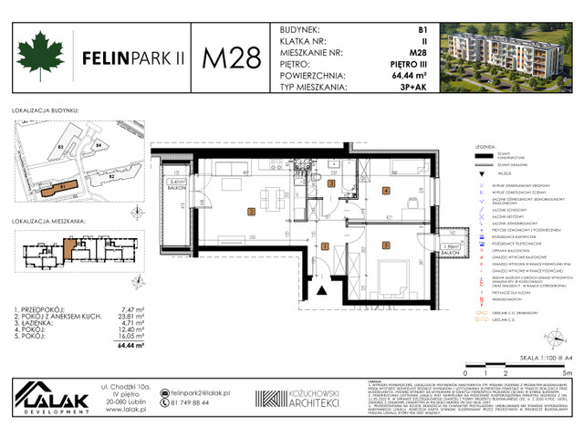 Mieszkanie w inwestycji Felin Park II, symbol B1_M28/I » nportal.pl