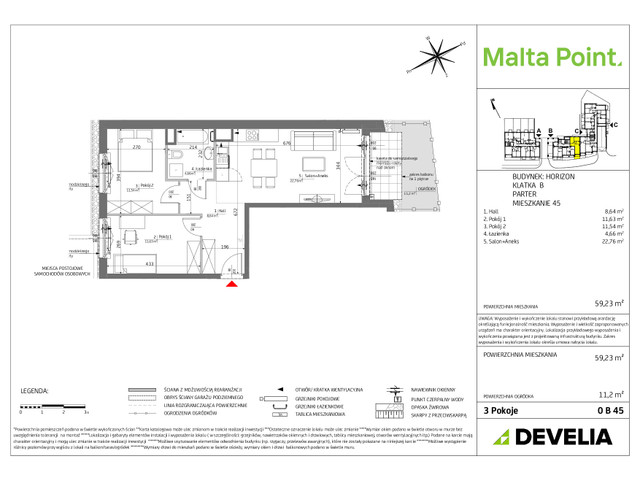 Mieszkanie w inwestycji Malta Point - Horizon i Zephir, symbol MP3-Horizon-LM-0B45 » nportal.pl
