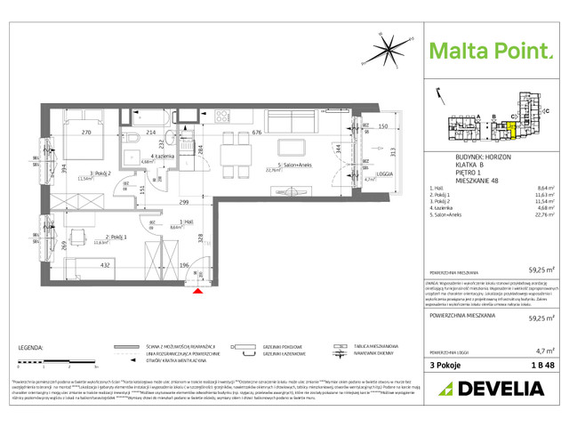 Mieszkanie w inwestycji Malta Point - Horizon i Zephir, symbol MP3-Horizon-LM-1B48 » nportal.pl