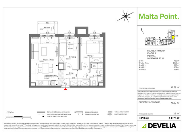 Mieszkanie w inwestycji Malta Point - Horizon i Zephir, symbol MP3-Horizon-LM-1C75 » nportal.pl