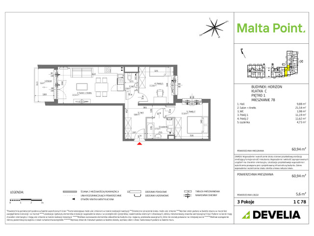 Mieszkanie w inwestycji Malta Point - Horizon i Zephir, symbol MP3-Horizon-LM-1C78 » nportal.pl