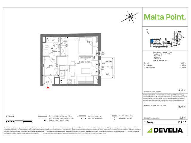 Mieszkanie w inwestycji Malta Point - Horizon i Zephir, symbol MP3-Horizon-LM-2A15 » nportal.pl