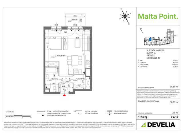 Mieszkanie w inwestycji Malta Point - Horizon i Zephir, symbol MP3-Horizon-LM-2A17 » nportal.pl