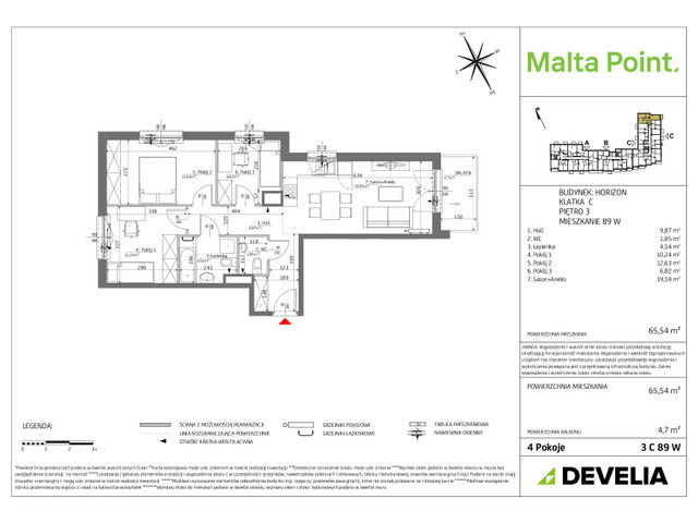 Mieszkanie w inwestycji Malta Point, symbol MP3-Horizon-LM-3C89 » nportal.pl