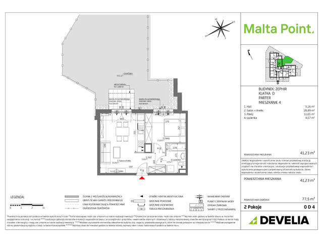 Mieszkanie w inwestycji Malta Point - Horizon i Zephir, symbol MP3-Zephir-LM-0D4 » nportal.pl
