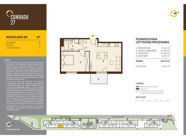 Mieszkanie w inwestycji Conrada 27, symbol C27-LM-B-97 » nportal.pl