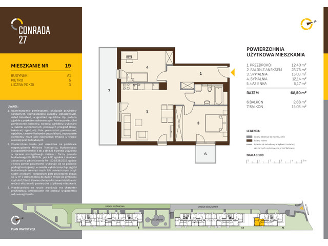 Mieszkanie w inwestycji Conrada 27, symbol C27-LM-A1-19 » nportal.pl