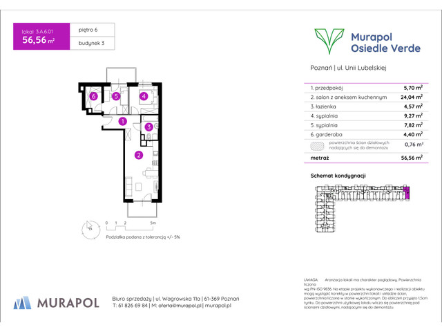 Mieszkanie w inwestycji Murapol Osiedle Verde, symbol 3.A.6.01 » nportal.pl