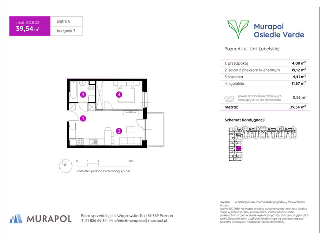 Mieszkanie w inwestycji Murapol Osiedle Verde, symbol 3.D.8.03 » nportal.pl