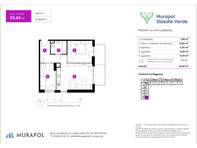 Mieszkanie w inwestycji Murapol Osiedle Verde, symbol 3.D.8.05 » nportal.pl