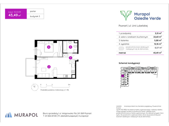Mieszkanie w inwestycji Murapol Osiedle Verde, symbol 3.D.0.09 » nportal.pl