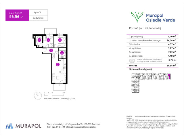 Mieszkanie w inwestycji Murapol Osiedle Verde, symbol 3.A.3.01 » nportal.pl