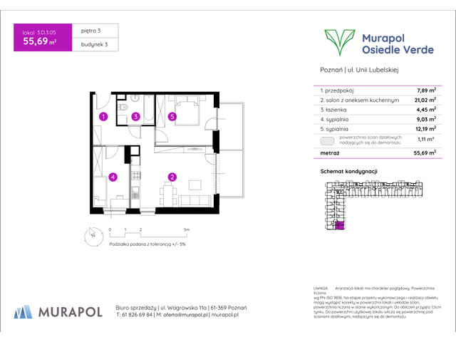 Mieszkanie w inwestycji Murapol Osiedle Verde, symbol 3.D.3.05 » nportal.pl