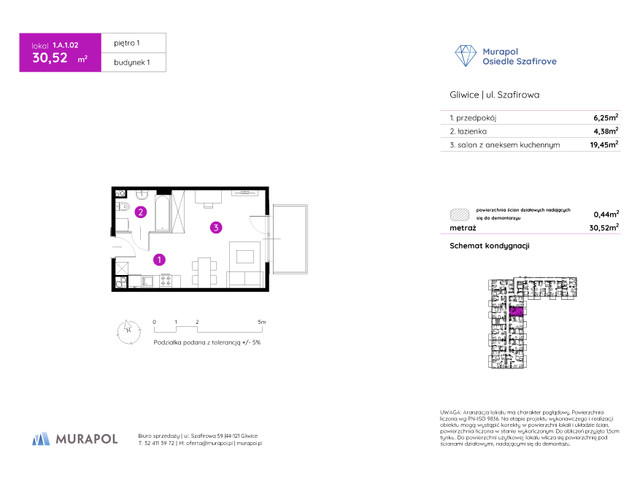 Mieszkanie w inwestycji Murapol Osiedle Szafirove, symbol 1.A.1.02 » nportal.pl