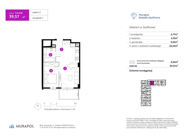 Mieszkanie w inwestycji Murapol Osiedle Szafirove, symbol 1.A.2.16 » nportal.pl