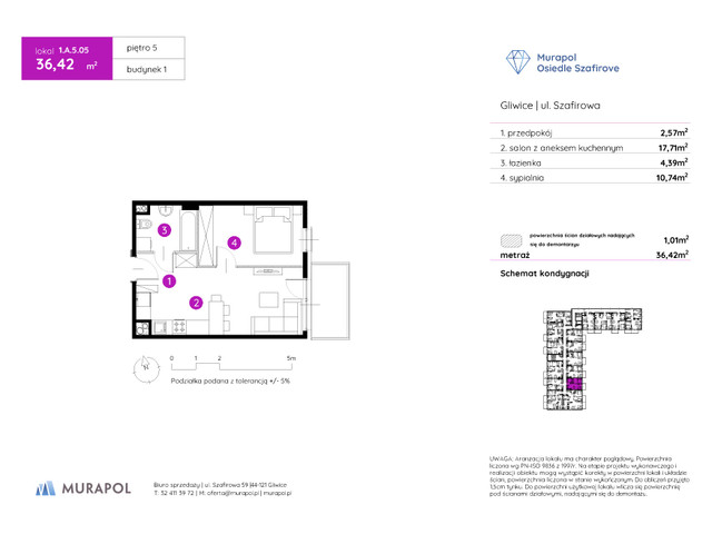 Mieszkanie w inwestycji Murapol Osiedle Szafirove, symbol 1.A.5.05 » nportal.pl