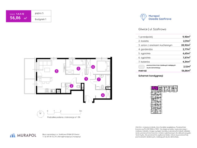 Mieszkanie w inwestycji Murapol Osiedle Szafirove, symbol 1.A.5.12 » nportal.pl