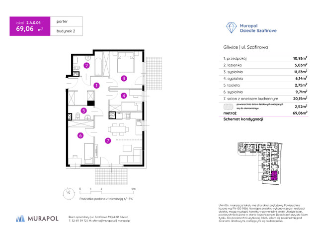 Mieszkanie w inwestycji Murapol Osiedle Szafirove, symbol 2.A.0.05 » nportal.pl