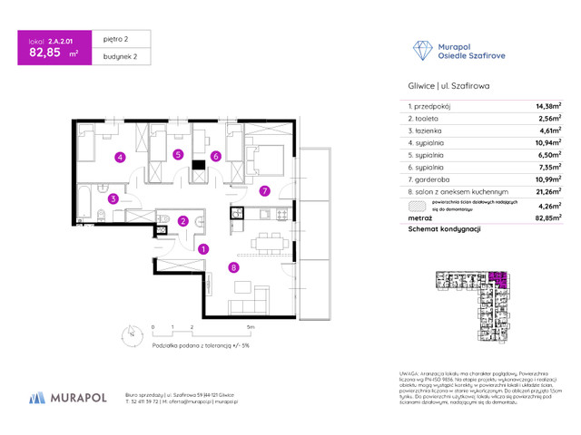 Mieszkanie w inwestycji Murapol Osiedle Szafirove, symbol 2.A.2.01 » nportal.pl