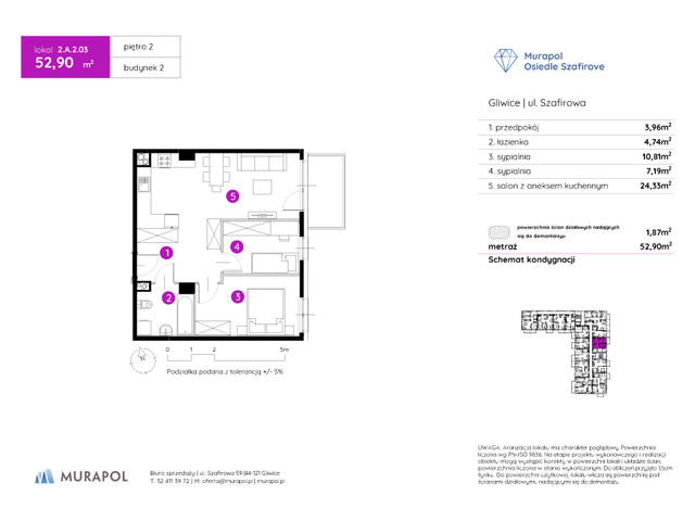 Mieszkanie w inwestycji Murapol Osiedle Szafirove, symbol 2.A.2.03 » nportal.pl