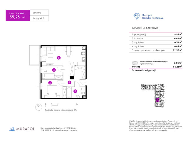 Mieszkanie w inwestycji Murapol Osiedle Szafirove, symbol 2.A.3.07 » nportal.pl