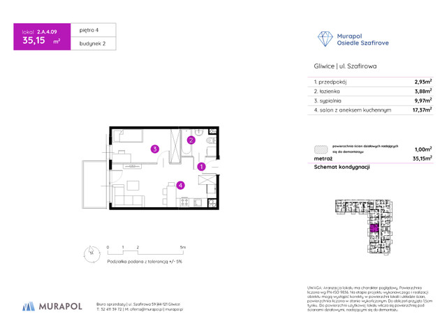 Mieszkanie w inwestycji Murapol Osiedle Szafirove, symbol 2.A.4.09 » nportal.pl