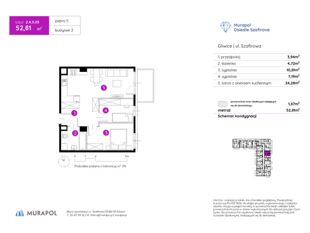 Mieszkanie w inwestycji Murapol Osiedle Szafirove, symbol 2.A.5.03 » nportal.pl