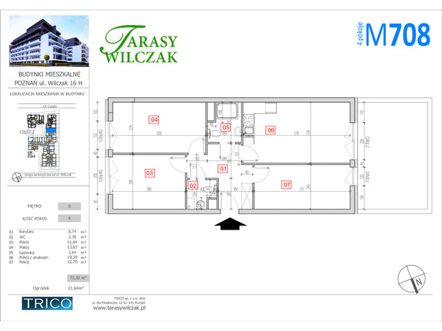 Mieszkanie w inwestycji Tarasy Wilczak ETAP IV, symbol 708 » nportal.pl