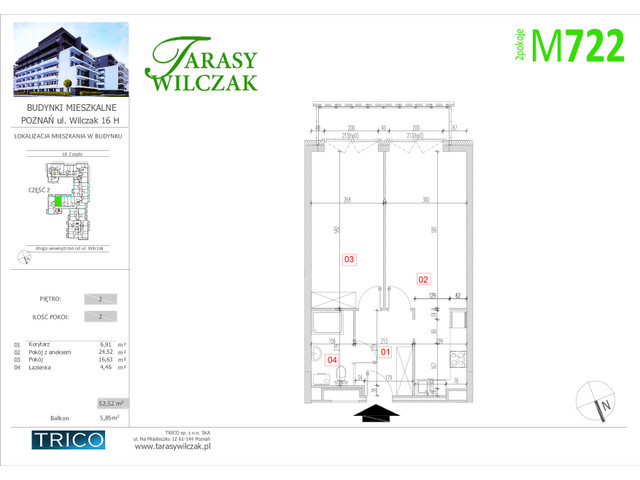 Mieszkanie w inwestycji Tarasy Wilczak ETAP IV, symbol 722 » nportal.pl