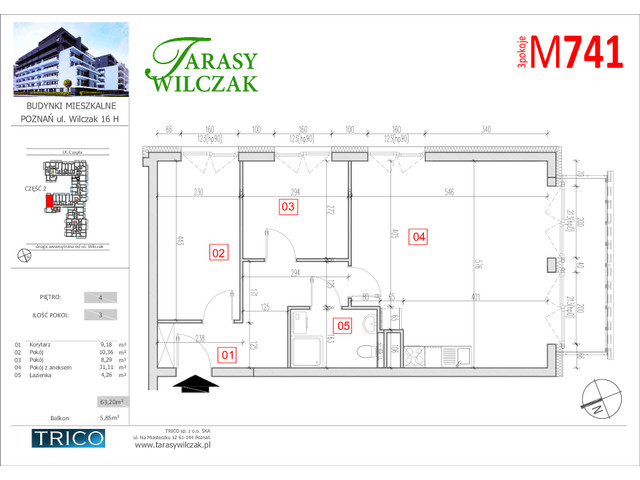 Mieszkanie w inwestycji Tarasy Wilczak ETAP IV, symbol 741 » nportal.pl