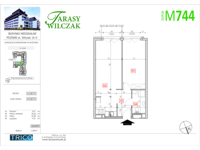 Mieszkanie w inwestycji Tarasy Wilczak ETAP IV, symbol 744 » nportal.pl