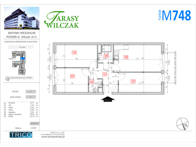 Mieszkanie w inwestycji Tarasy Wilczak ETAP IV, symbol 748 » nportal.pl