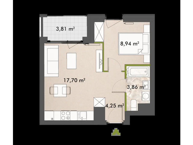 Mieszkanie w inwestycji XYZ Place, symbol 32/XY-F1.A.06.03 » nportal.pl