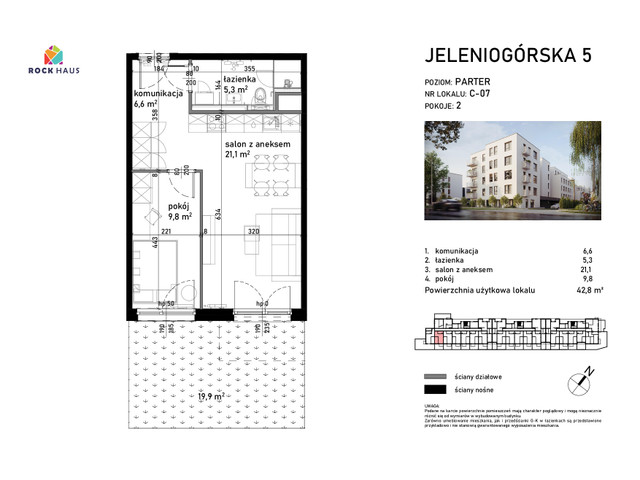 Mieszkanie w inwestycji Jeleniogórska 5, symbol C/07 » nportal.pl