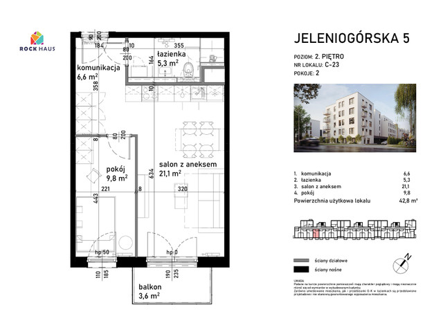 Mieszkanie w inwestycji Jeleniogórska 5, symbol C/23 » nportal.pl