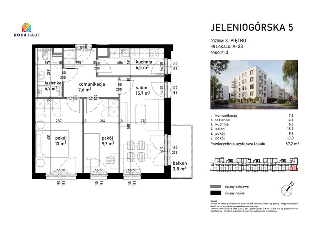 Mieszkanie w inwestycji Jeleniogórska 5, symbol A/23 » nportal.pl