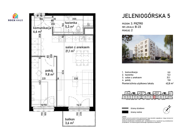 Mieszkanie w inwestycji Jeleniogórska 5, symbol B/23 » nportal.pl