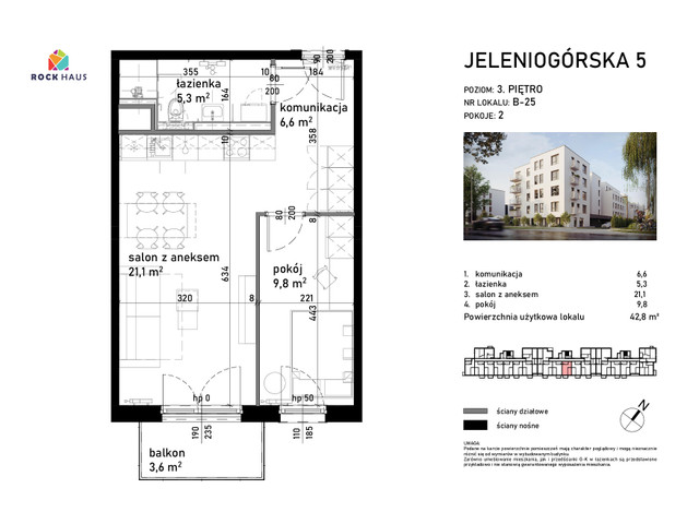 Mieszkanie w inwestycji Jeleniogórska 5, symbol B/25 » nportal.pl