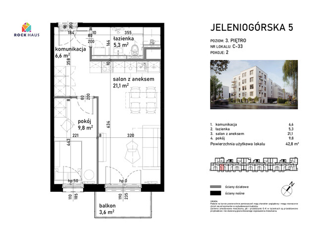 Mieszkanie w inwestycji Jeleniogórska 5, symbol C/33 » nportal.pl