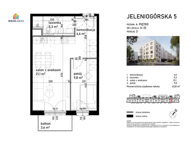 Mieszkanie w inwestycji Jeleniogórska 5, symbol A/32 » nportal.pl