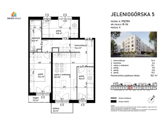 Mieszkanie w inwestycji Jeleniogórska 5, symbol B/34 » nportal.pl