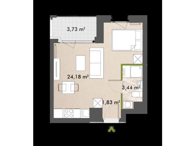 Mieszkanie w inwestycji XYZ Place, symbol 32/XY-F1.B.02.03 » nportal.pl